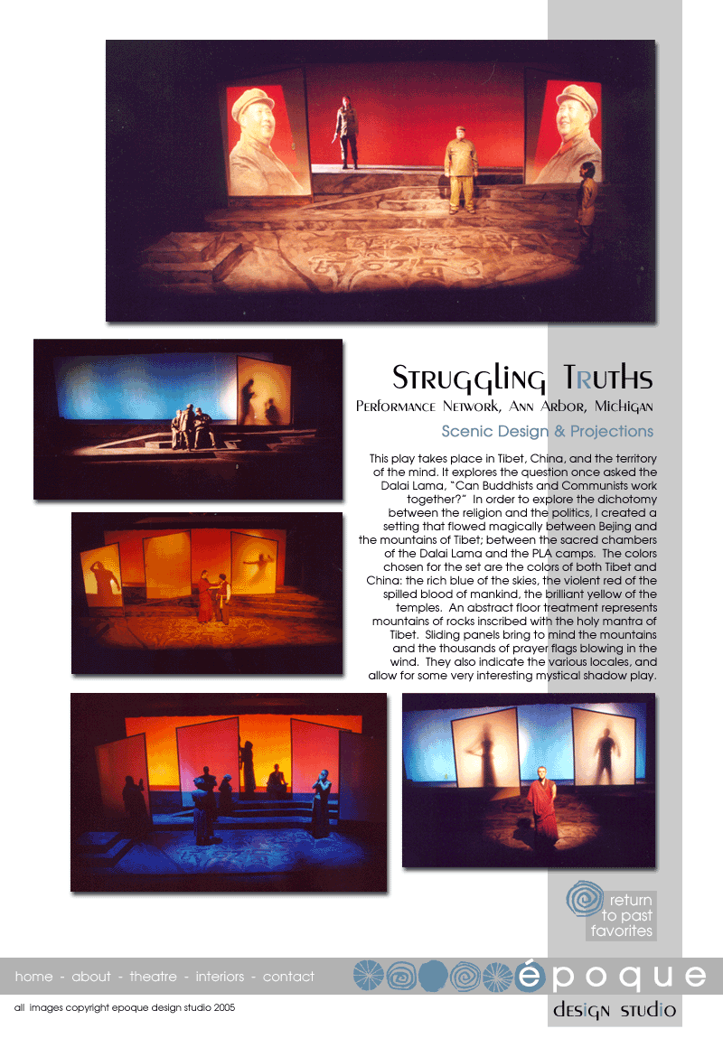 Set & Projection Design for the play Struggling Truths