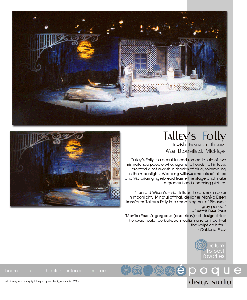 Scenic Design for the play Talley's Folly